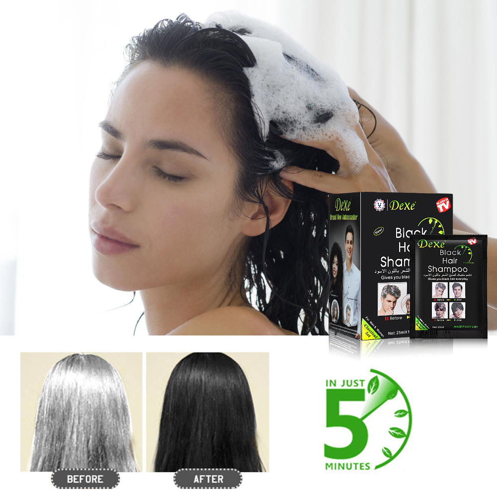10 Pcs Fast Black Hair Shampoo - Hair Spray Color recension och pris