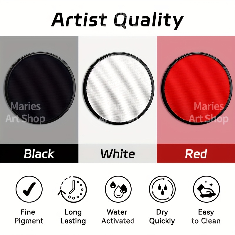 5pcs Black&Clown White 30g Pai - Cosplay Prop Paint recension och pris