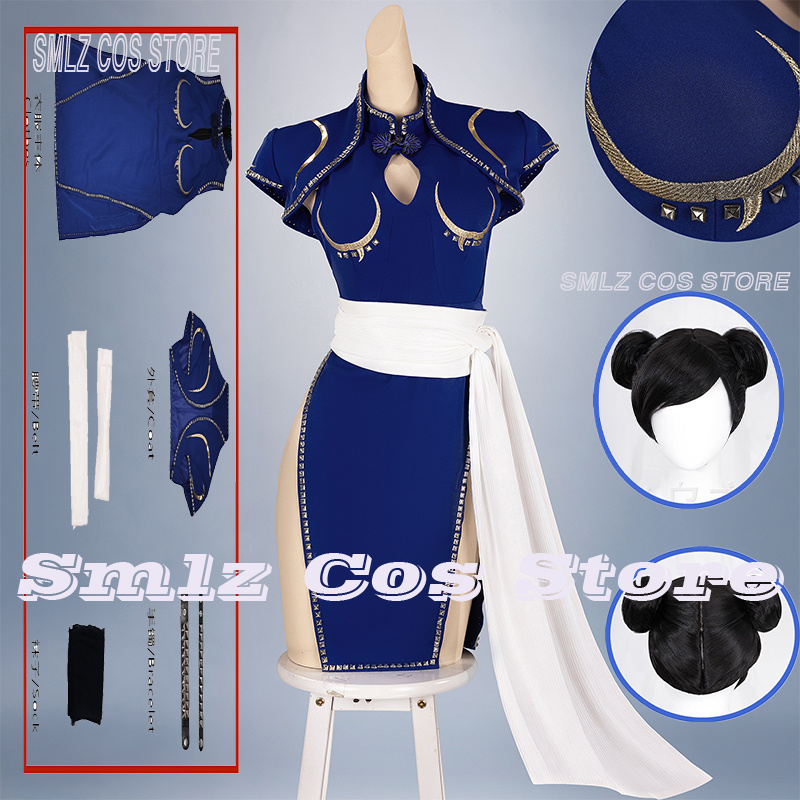 Blue Chun-Li Cosplay Costume A - Cosplay Prop Making recension och pris